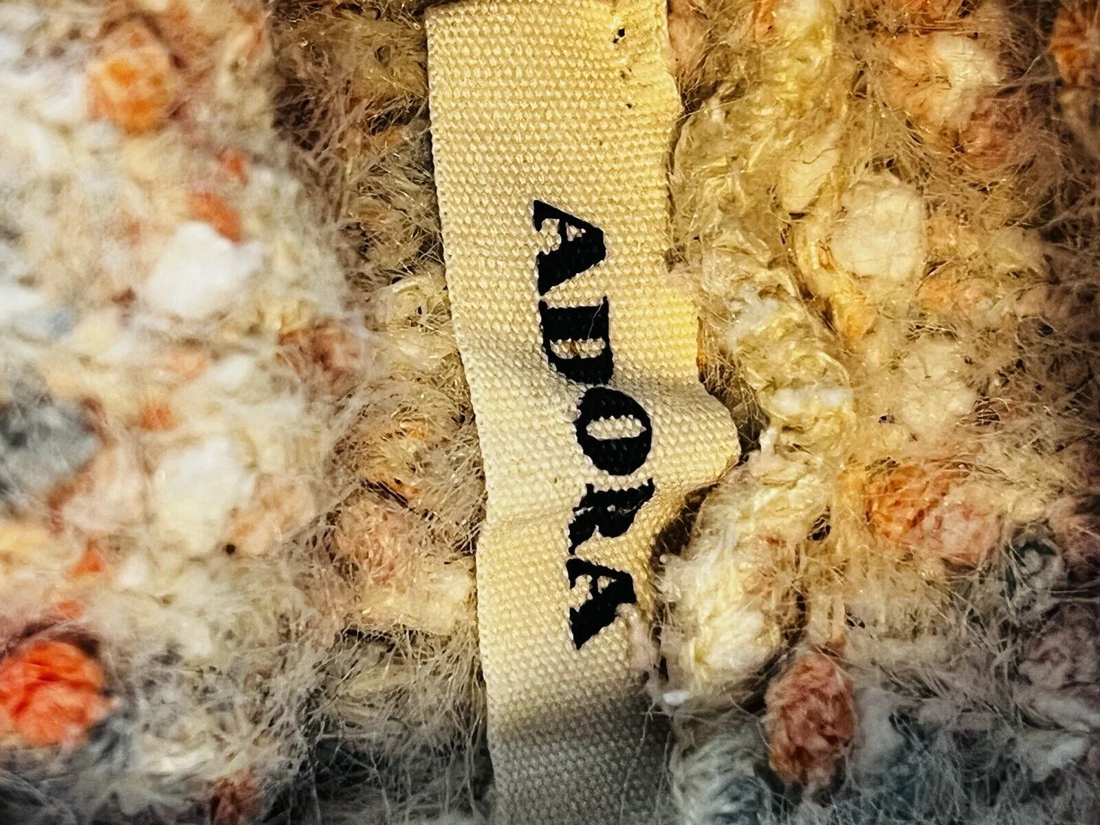 ADORA Chunky Pom Pom Sweater Sz L Pastel Pink Heavy Knit Turtleneck Boho