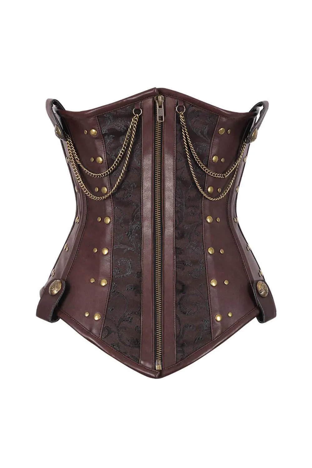 Angela Steampunk Underbust Corset with Chains