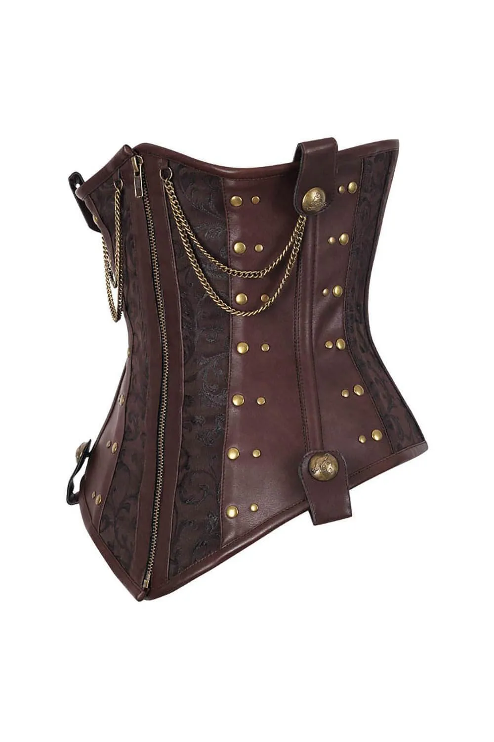 Angela Steampunk Underbust Corset with Chains
