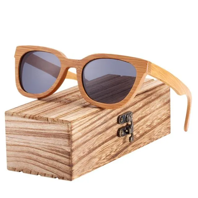 BARCUR Bamboo Wood  Polarized Sunglasses, UV400 Protection