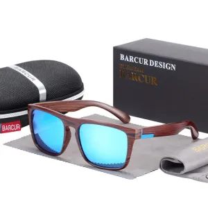 BARCUR Polarized Wood Like Sunglasses