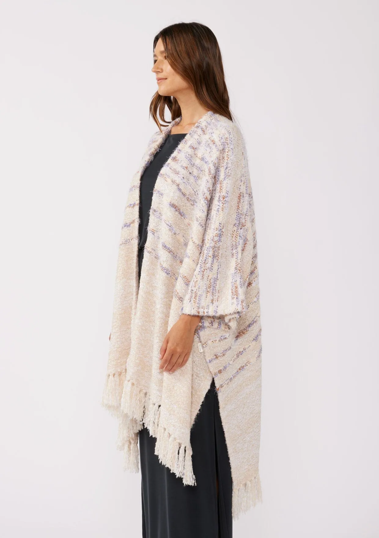 Betina Striped Poncho