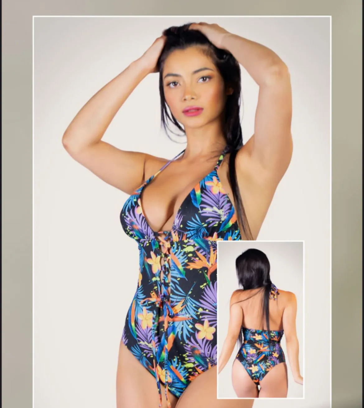 Black One piece swimsuit