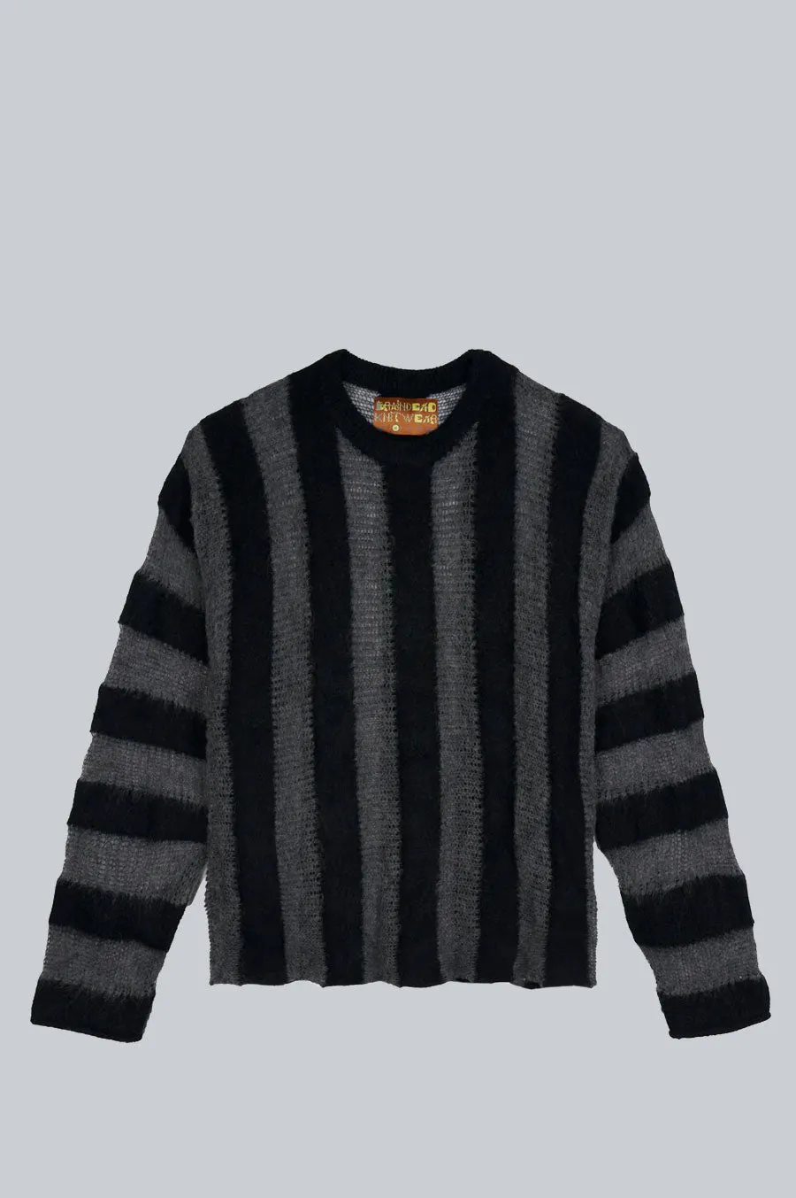 BRAIN DEAD FUZZY THREADBARE SWEATER BLACK
