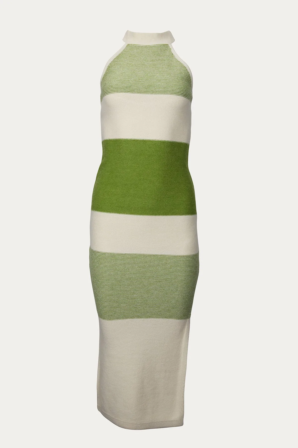 BRIZO KNITTED HALTERNECK MIDI DRESS