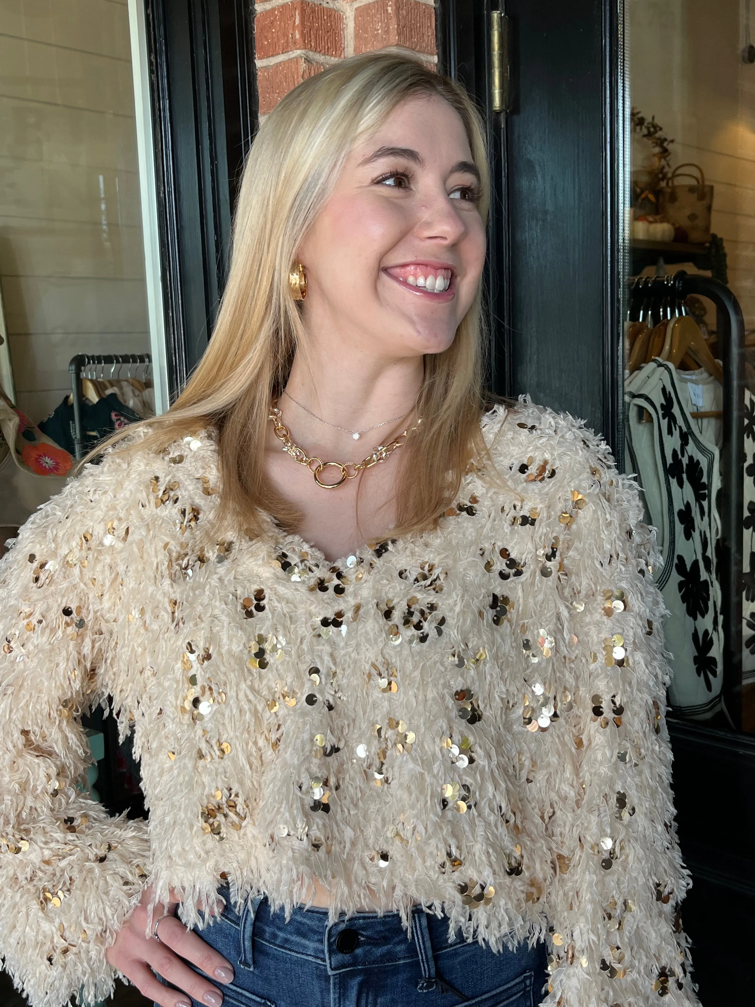 Charlotte Sequin Sweater