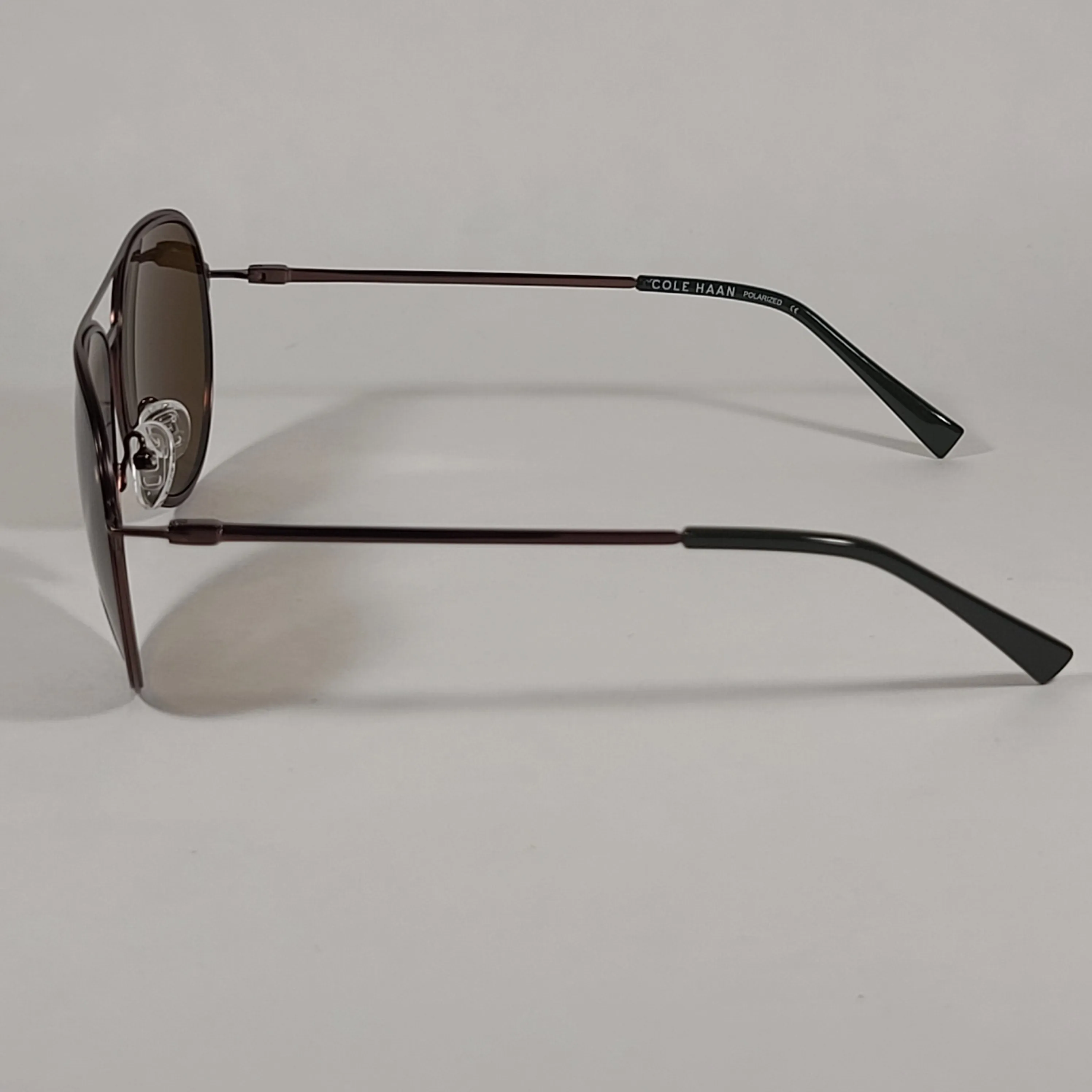 Cole Haan Polarized Aviator Sunglasses Brown And Green Frame Brown Lens CH8007 308 OLIVE