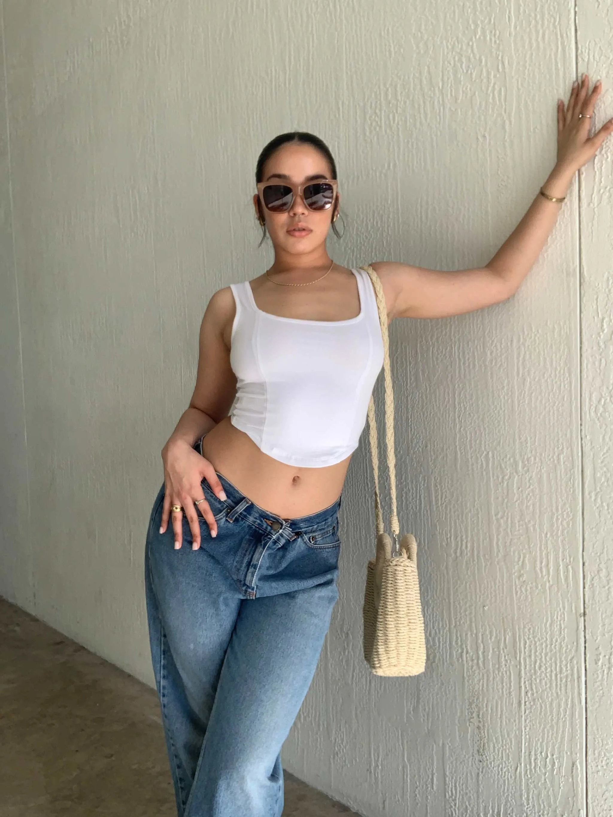 Corset Style Crop Contour Tank