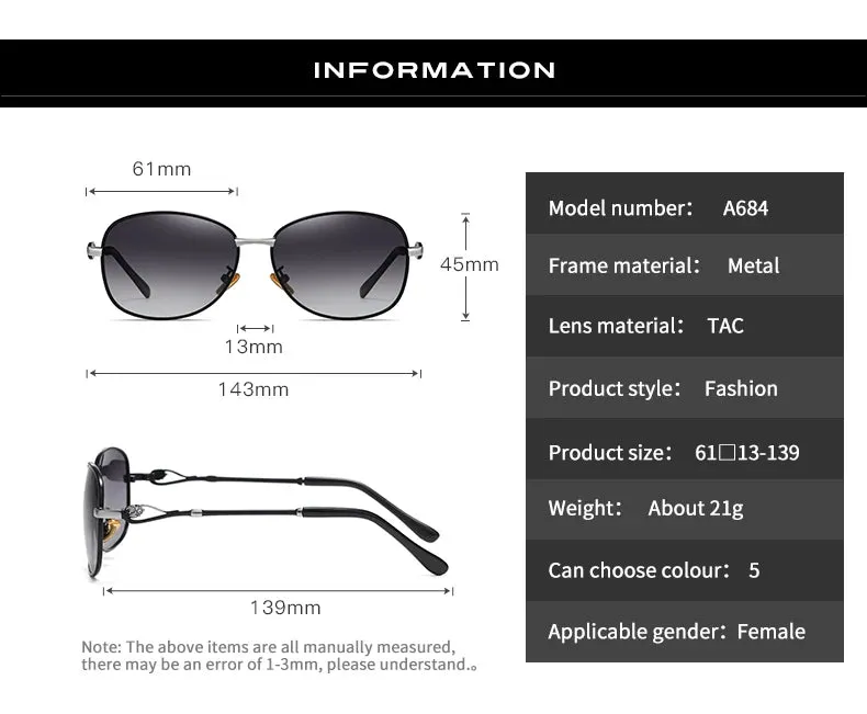 Gradient Polarized Lens UV400 Sunglasses