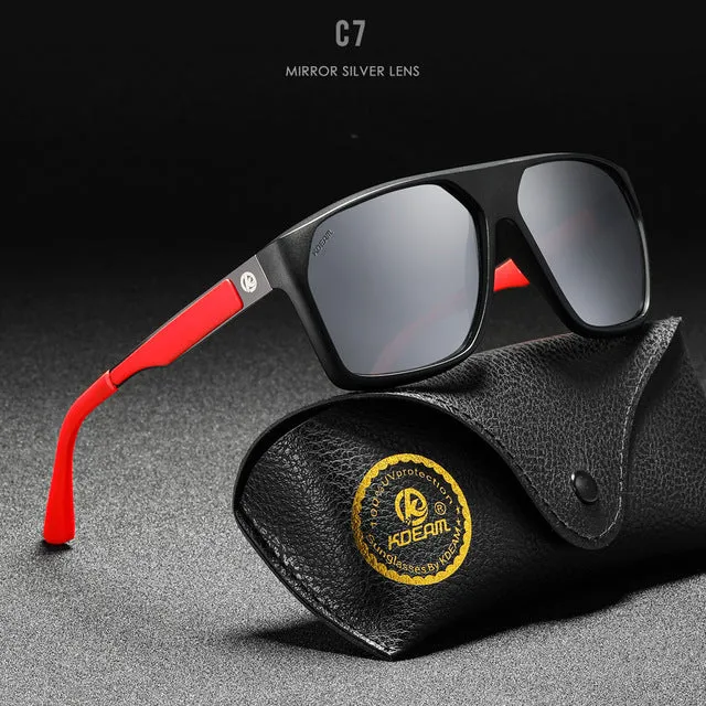 KDEAM  TR90 Polarized Sunglasses F1 Pilot Dynamic Angled Shape