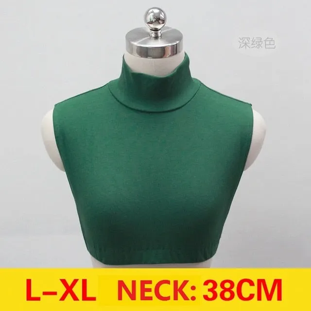 Knit Turtleneck False Collar Shirt Fake Collar