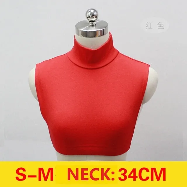 Knit Turtleneck False Collar Shirt Fake Collar