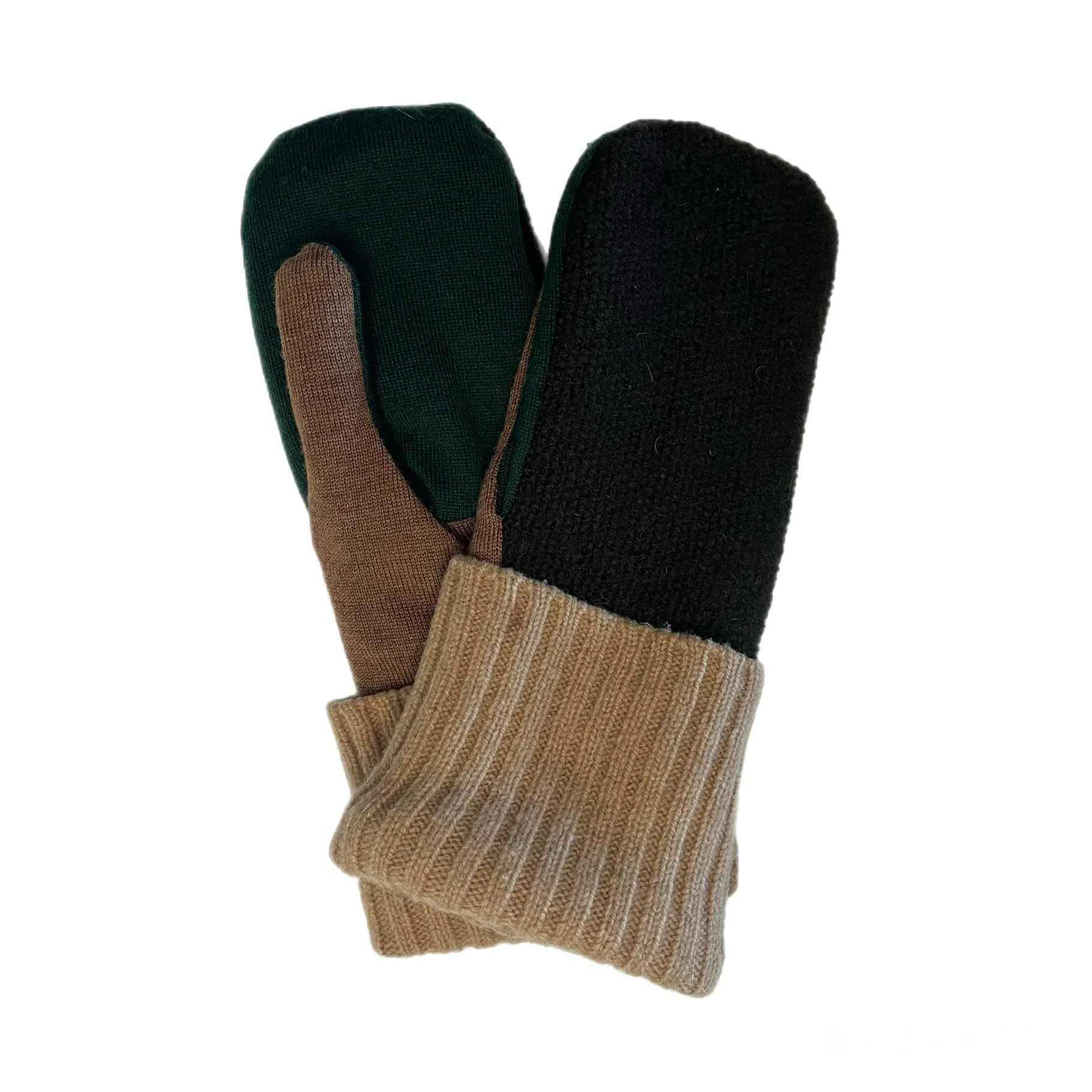 Men's Mittens Brown & Green | 331
