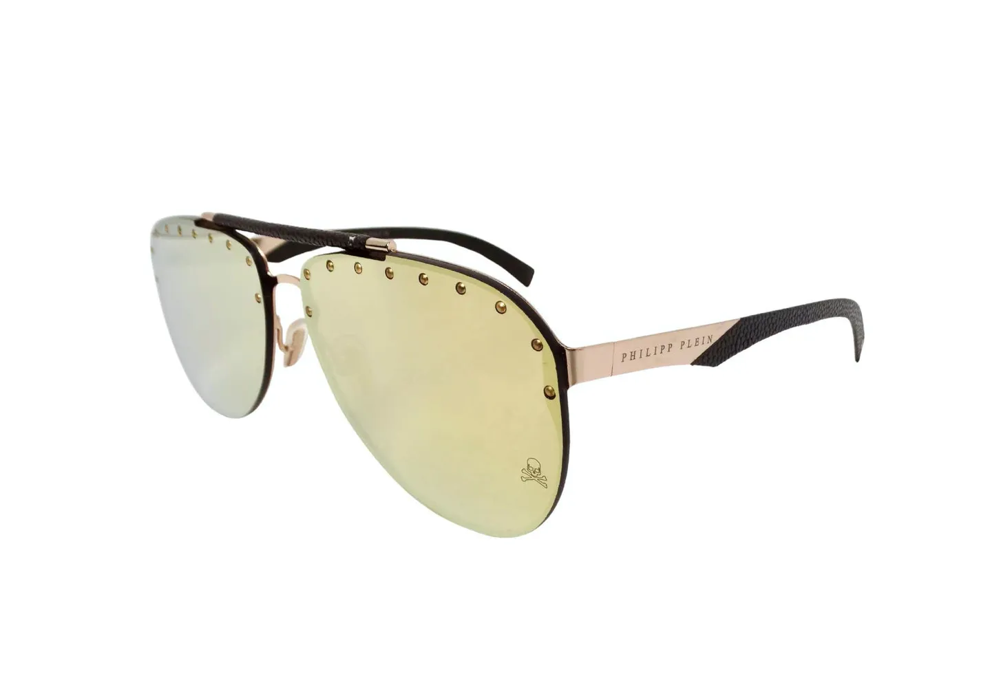 Philipp Plein Calypso Studded Mirrored Aviator Sunglasses