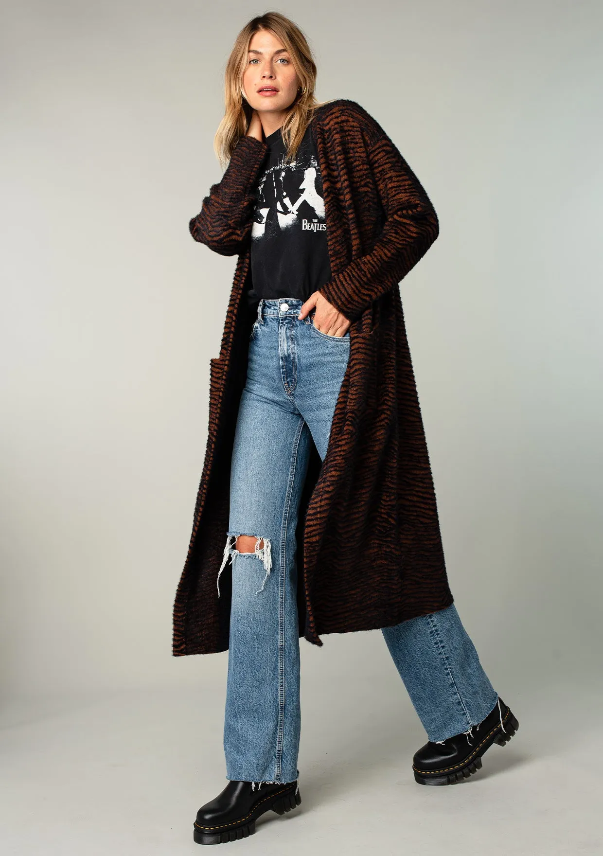Run Wild Zebra Stripe Cardigan