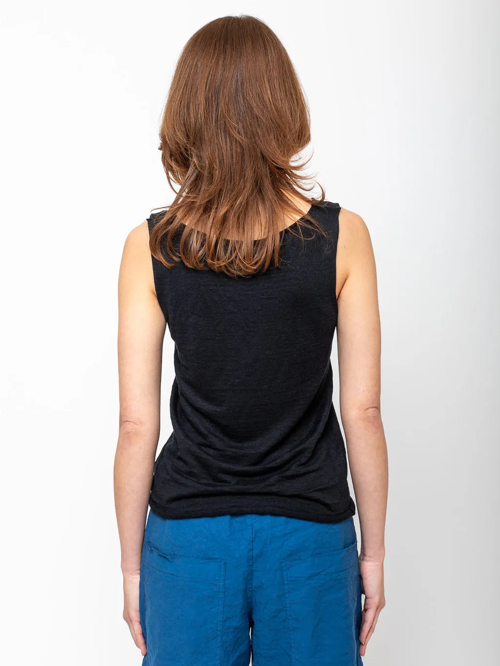 Sleeveless Linen Knit Tank