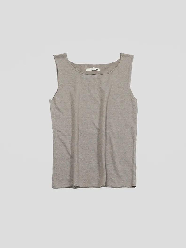 Sleeveless Linen Knit Tank