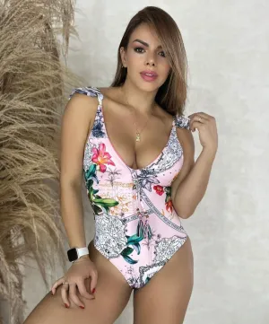 Soft Pink South America One Piece Swimsuit