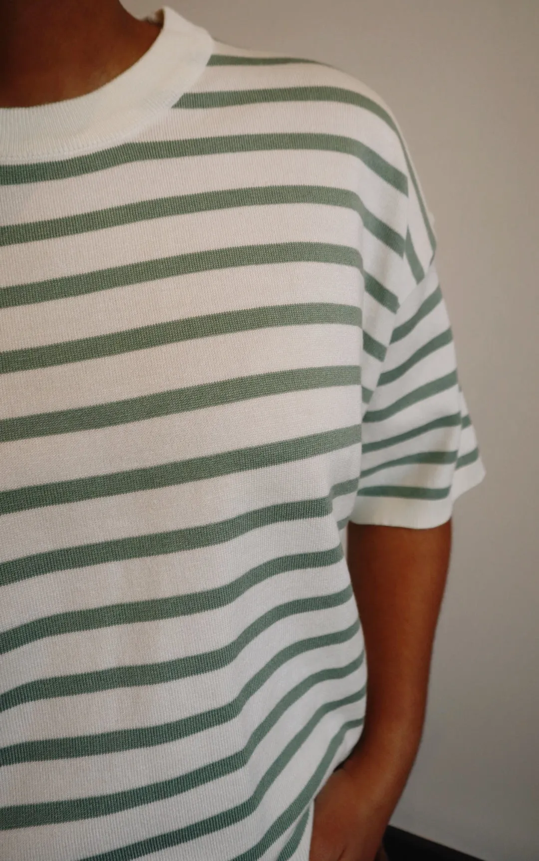 Striped Crop Sweater Top