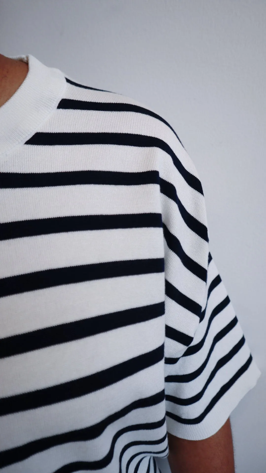 Striped Crop Sweater Top