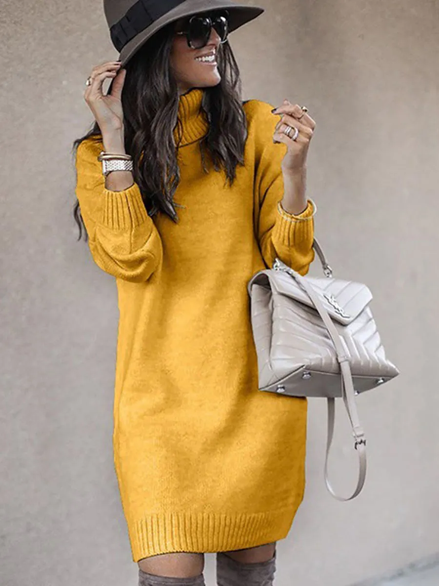 Stunncal Casual Solid Color Turtleneck Sweaters(6 Colors)