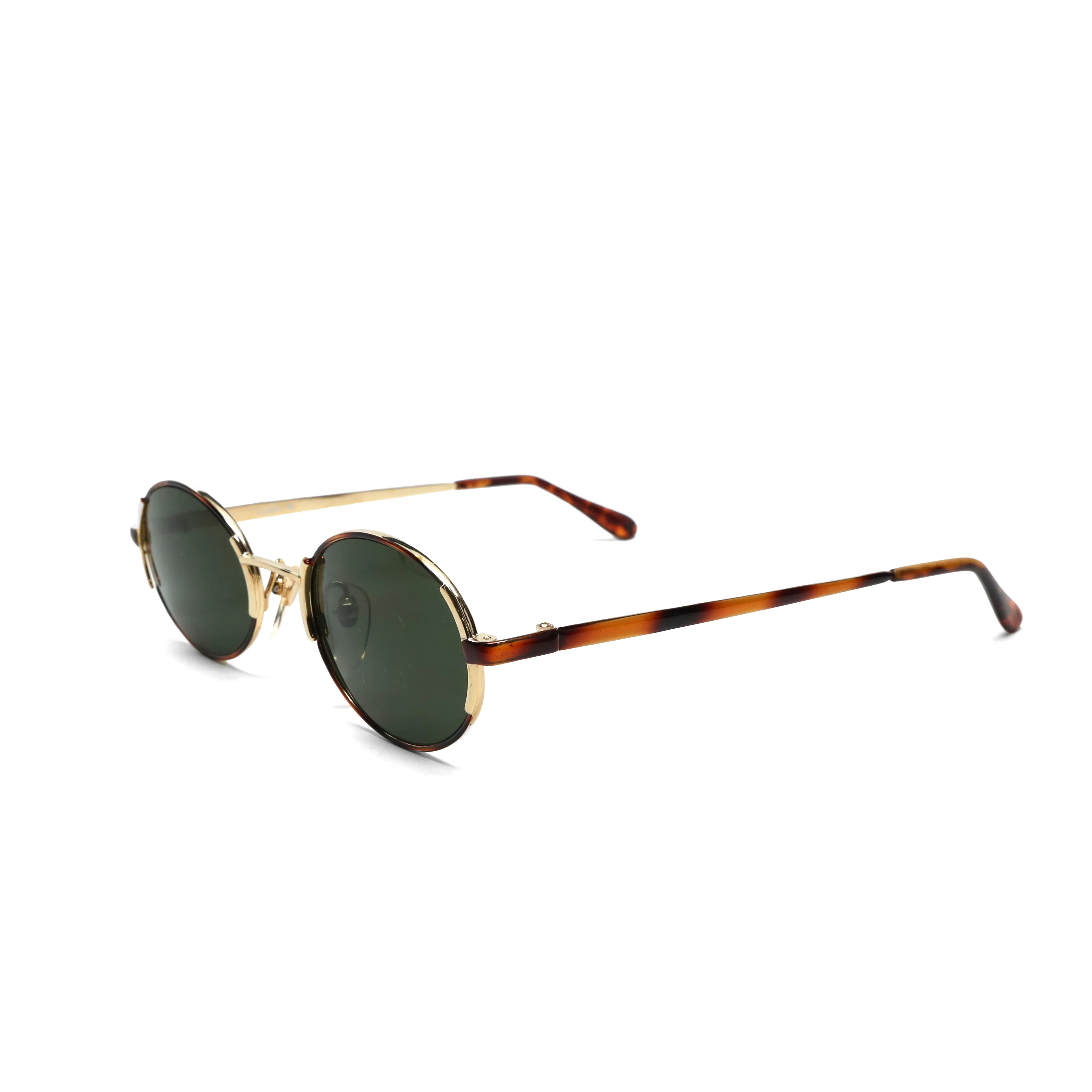 //Style 8330// Deluxe Vintage Tortoise Gold Oval Sunglasses