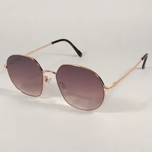 Tahari Aviator Slice Sunglasses Brown Tortoise Gold Brown Gradient Lens TH786 TSGLD