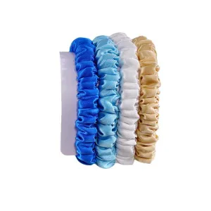 Thin Silk Hair Ties Golden Beach - 4 Pack - dropshipping