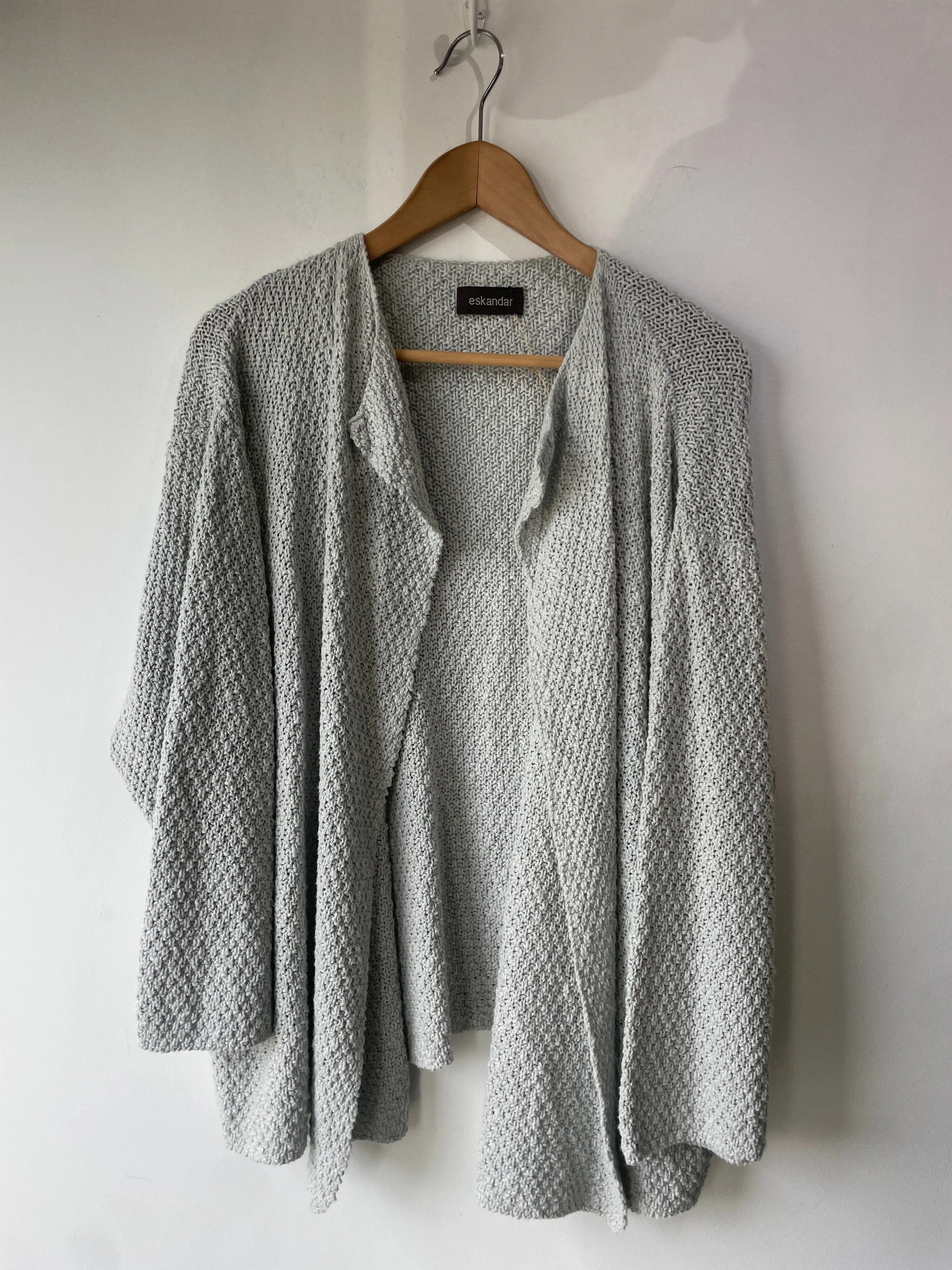 Vintage Eskandar Grey Open Cardigan