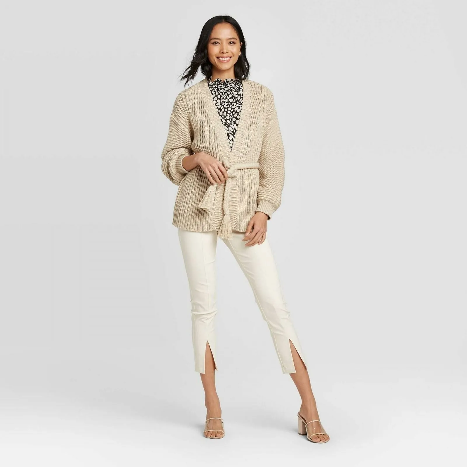 Who What Wear Women's Long Sleeve Chunky Cardigan Sweater