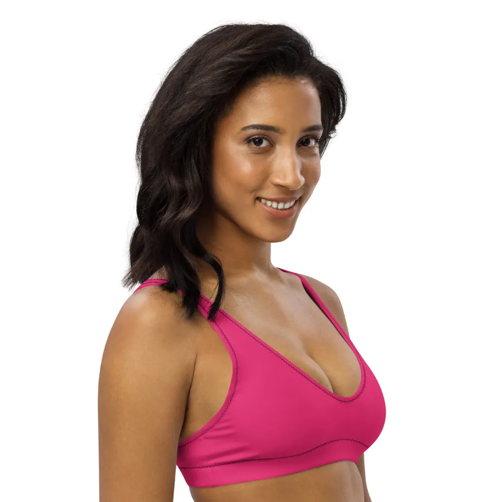 Women's Electric Pink Bikini Top