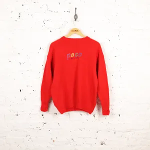 Women's Paco Sweaters Wool Knit 80s Jumper - Red - Womens M