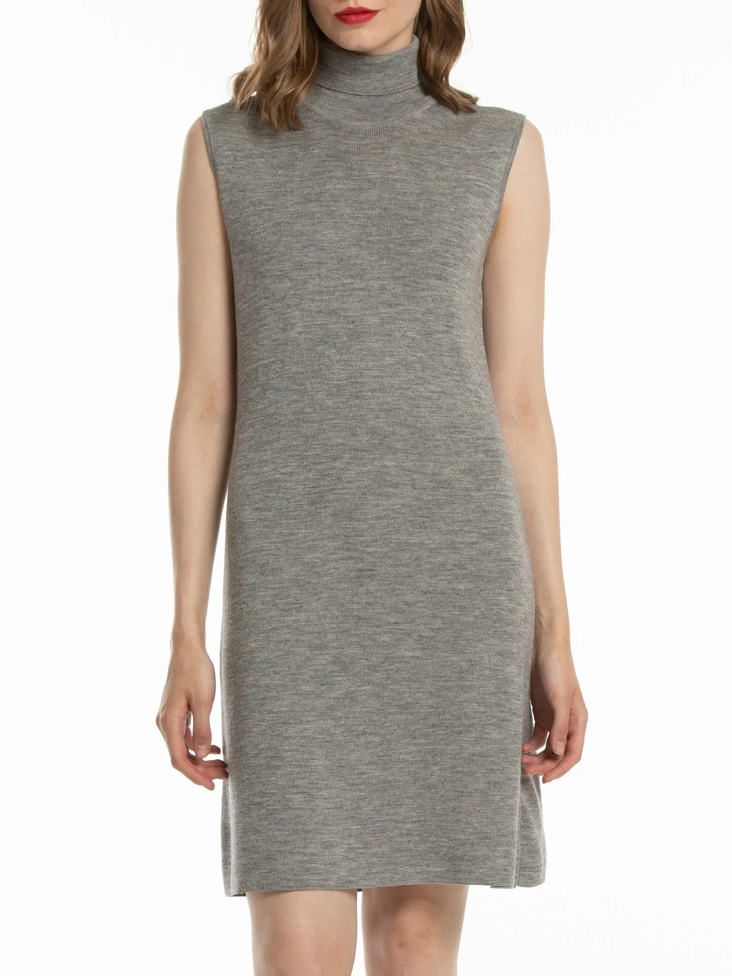 Woolicity Turtleneck Sleeveless Merino Wool Sweater Dress